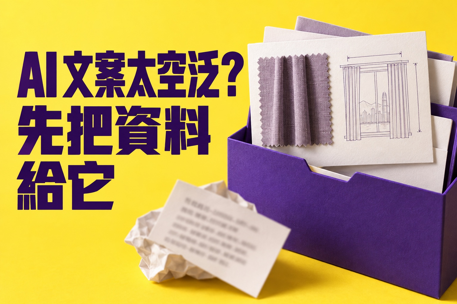 AI 文案太空泛？先把這份資料給它